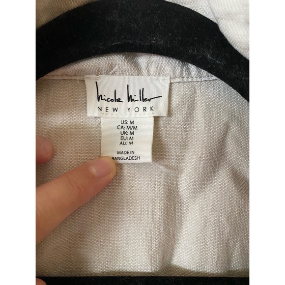 Nicole Miller Cream Utility Jacket with Relaxed Fit - Picture 5 of 6